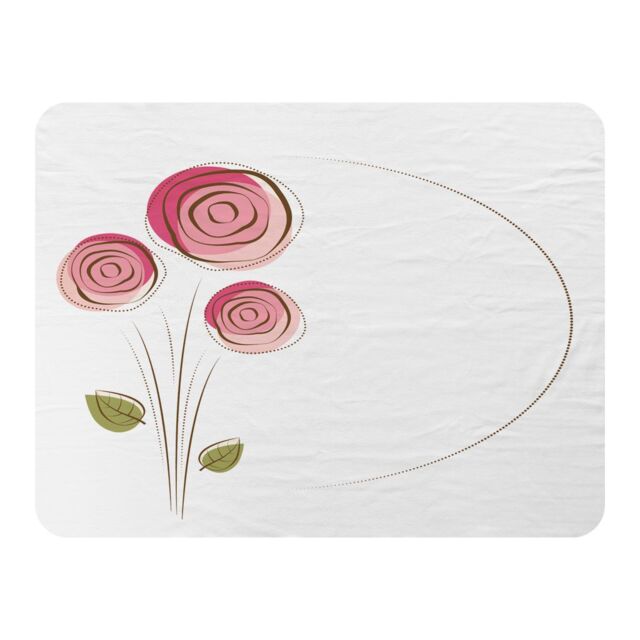 Benjamin Tate Design Rose Drawing Blanket in Natural - Size: 120 cm x 150 cm - image 1