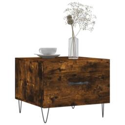 Berkfield Home Decorative Coffee Tables 2 pcs Smoked Oak 50x50x40 cm Engineered Wood in Brown - Size: 50 x 50 x 40 cm - thumbnail 1