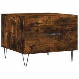 Berkfield Home Decorative Coffee Tables 2 pcs Smoked Oak 50x50x40 cm Engineered Wood in Brown - Size: 50 x 50 x 40 cm - thumbnail 5