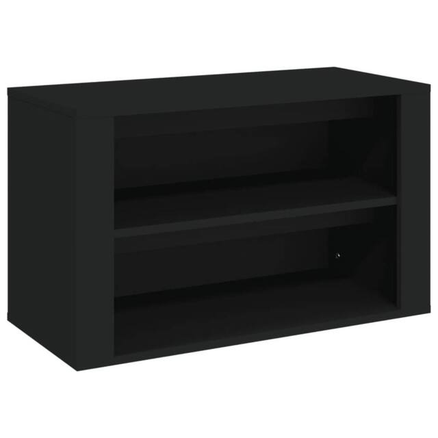 Berkfield Home Shoe Rack Black 75x35x45 cm Engineered Wood - Size: 75 x 35 x 45 cm - image 1
