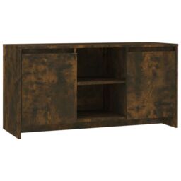 Berkfield Home TV Cabinet Smoked Oak 102x37.5x52.5 cm Engineered Wood in Brown - thumbnail 2