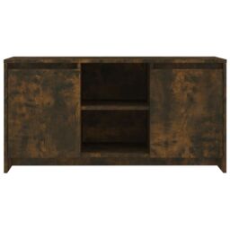 Berkfield Home TV Cabinet Smoked Oak 102x37.5x52.5 cm Engineered Wood in Brown - thumbnail 3