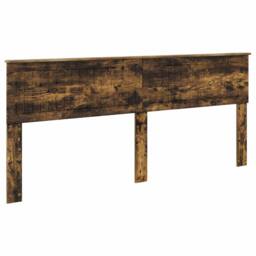 Berkfield Home Bed Frame Smoked Oak 200 x 200 cm Solid Pine Wood in Brown - thumbnail 6