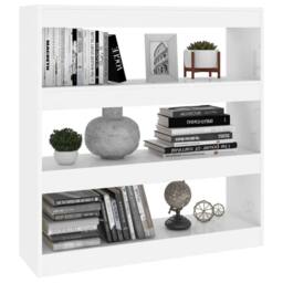 Berkfield Home Classic Book Cabinet/Room Divider White 100x30x103 cm - Size: 100 x 30 x 103 cm - thumbnail 6