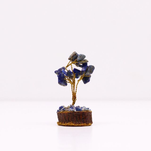 KDMD Mini Gemstone Tree On Wood Base - Sodalite (15 stones) in Blue - image 1