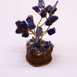 KDMD Mini Gemstone Tree On Wood Base - Sodalite (15 stones) in Blue - thumbnail 3