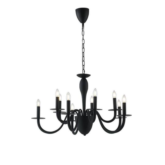 Netlighting ARMSTRONG 10 Light Chandeliers Black 92x53cm - Size: 92x53 cm - image 1