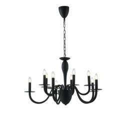 Netlighting ARMSTRONG 10 Light Chandeliers Black 92x53cm - Size: 92x53 cm - thumbnail 1