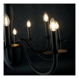 Netlighting ARMSTRONG 10 Light Chandeliers Black 92x53cm - Size: 92x53 cm - thumbnail 2