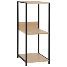 Berkfield Home Small Straight Book Shelf Black & Oak 33.5x39.6x79.7 cm Engineered Wood - thumbnail 2