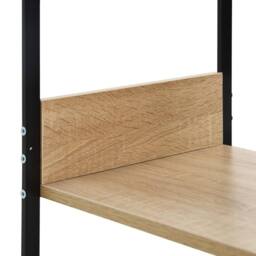 Berkfield Home Small Straight Book Shelf Black & Oak 33.5x39.6x79.7 cm Engineered Wood - thumbnail 5