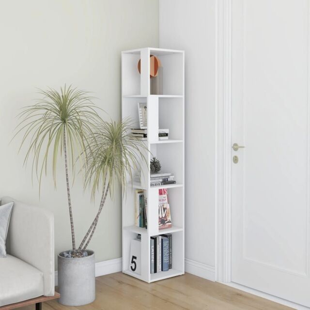 Berkfield Home Corner Cabinet White 33x33x164.5 cm Engineered Wood - image 1