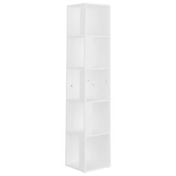Berkfield Home Corner Cabinet White 33x33x164.5 cm Engineered Wood - thumbnail 2