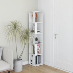 Berkfield Home Corner Cabinet White 33x33x164.5 cm Engineered Wood
