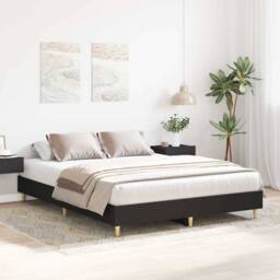 Berkfield Home Bed Frame No Mattress Black 150x200 cm King Size Engineered Wood - thumbnail 3