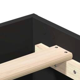 Berkfield Home Bed Frame No Mattress Black 150x200 cm King Size Engineered Wood - thumbnail 8