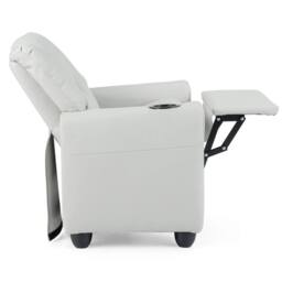 EONLION Recliner Push Back Sofa Chair with Cup Holder in Grey - Size: 100 cm - thumbnail 4