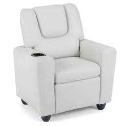 EONLION Recliner Push Back Sofa Chair with Cup Holder in Grey - Size: 100 cm - thumbnail 3