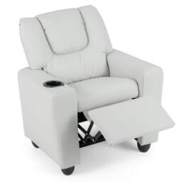 EONLION Recliner Push Back Sofa Chair with Cup Holder in Grey - Size: 100 cm - thumbnail 5