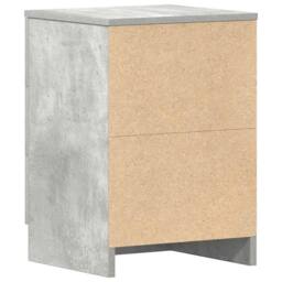 Berkfield Home Elegant Bedside Cabinets 2 pcs Concrete Grey 38x35x56 cm Engineer - Size: 38 x 35 x 56 cm - thumbnail 9