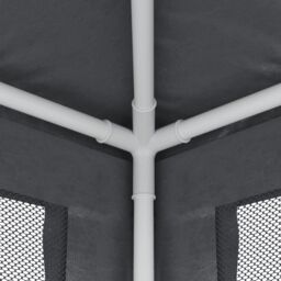 Berkfield Home Party Tent with 6 Mesh Sidewalls Anthracite 3x6 m HDPE in Black - thumbnail 6