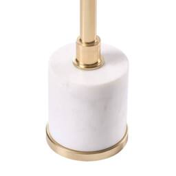 Wyld and Coco Aster Side Table - White Marble Base with Gold-Toned Tray 36 cm in Gold - thumbnail 5