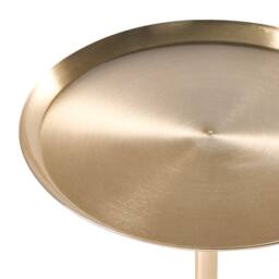 Wyld and Coco Aster Side Table - White Marble Base with Gold-Toned Tray 36 cm in Gold - thumbnail 3