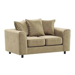 Furnishings For Less UK Brooklyn Plush Velvet Foam Fabric Sofa Set 3 & 2 Seater sofa in Beige - thumbnail 3