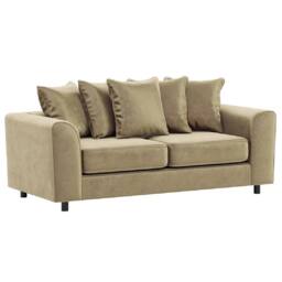 Furnishings For Less UK Brooklyn Plush Velvet Foam Fabric Sofa Set 3 & 2 Seater sofa in Beige - thumbnail 2