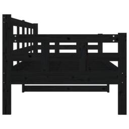 Berkfield Home Day Bed Black Solid Wood Pine 80x200 cm - thumbnail 9