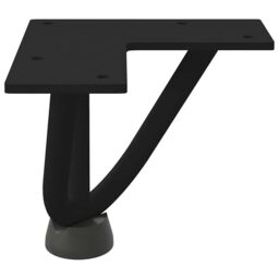 Berkfield Home Hairpin Table Legs 4 pcs Black 10 cm Solid Steel - thumbnail 6