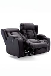 More4Homes Caesar Electric Recliner Bonded Leather 2+3 Seater Sofa Set in Black - thumbnail 4
