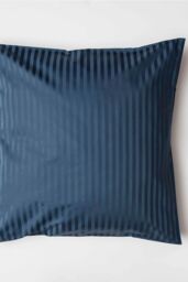 Belledorm Hotel Suite Satin Stripe 540 Thread Count Continental Pillowcase in Navy - thumbnail 1