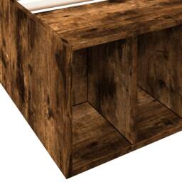 Berkfield Home Modern Bed Frame without Mattress Smoked Oak 75x190 cm Small Single in Brown - thumbnail 7