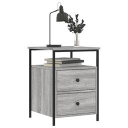 Berkfield Home Durable Bedside Cabinets 2 pcs Grey Sonoma 44x45x60 cm Engineered Wood - Size: 44 x 45 x 60 cm - thumbnail 1