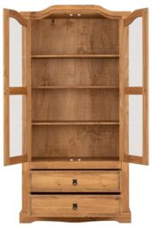 Seconique Corona 2 Door 2 Drawer Glass Display Unit in Natural - thumbnail 3