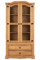 Seconique Corona 2 Door 2 Drawer Glass Display Unit in Natural - thumbnail 4