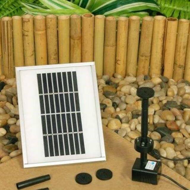 Primrose Solar Powered Pump Fountain Pond Water Feature Cascade Light 200LPH in White - image 1