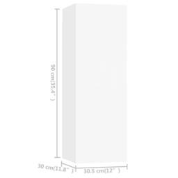 Berkfield Home Modern 6 Piece TV Cabinet Set White Engineered Wood - thumbnail 8