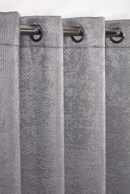 New Edge Blinds Metro Thermal Blackout Eyelet Curtains in Grey - Size: 168 cm width x 229 cm drop - image 1