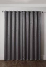 New Edge Blinds Metro Thermal Blackout Eyelet Curtains in Grey - Size: 168 cm width x 229 cm drop - thumbnail 3