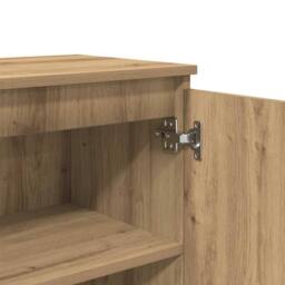 Berkfield Home Sideboard Artisan Oak 60x35x70 cm Engineered Wood in Brown - Size: 60 x 35 x 70 cm - thumbnail 8