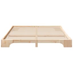 Berkfield Home Floor Bed Frame with Storage Brown 160 x 210 cm Wood - thumbnail 6