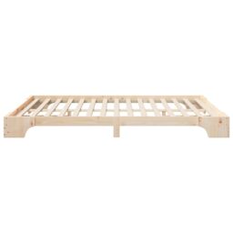 Berkfield Home Floor Bed Frame with Storage Brown 160 x 210 cm Wood - thumbnail 7