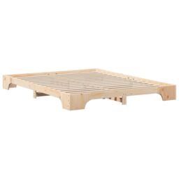 Berkfield Home Floor Bed Frame with Storage Brown 160 x 210 cm Wood - thumbnail 8