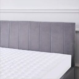KOSY KOALA Ottoman Bed Gas Lift Storage Grey 3ft Single with 1 Mattress Line Pattern Velvet Bedroom - thumbnail 5