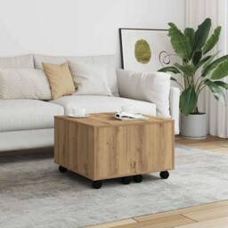 Berkfield Home Coffee Table Artisan Oak 60x60x38 cm Engineered Wood in Brown - Size: 60 x 60 x 38 cm - thumbnail 2