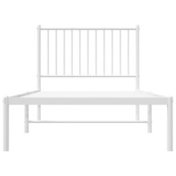 Berkfield Home Metal Bed Frame with Headboard White 90x190 cm Single - thumbnail 5