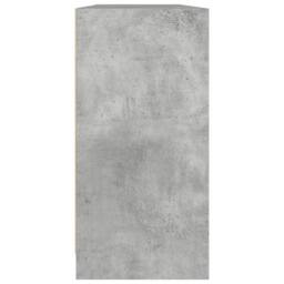 Berkfield Home Modern Bookcase with Doors Concrete Grey 204x37x75 cm Engineered Wood - Size: 204 x 37 x 75 cm - thumbnail 7