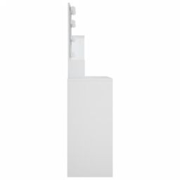 Berkfield Home Dressing Table with LED White 86.5x35x136 cm - thumbnail 6